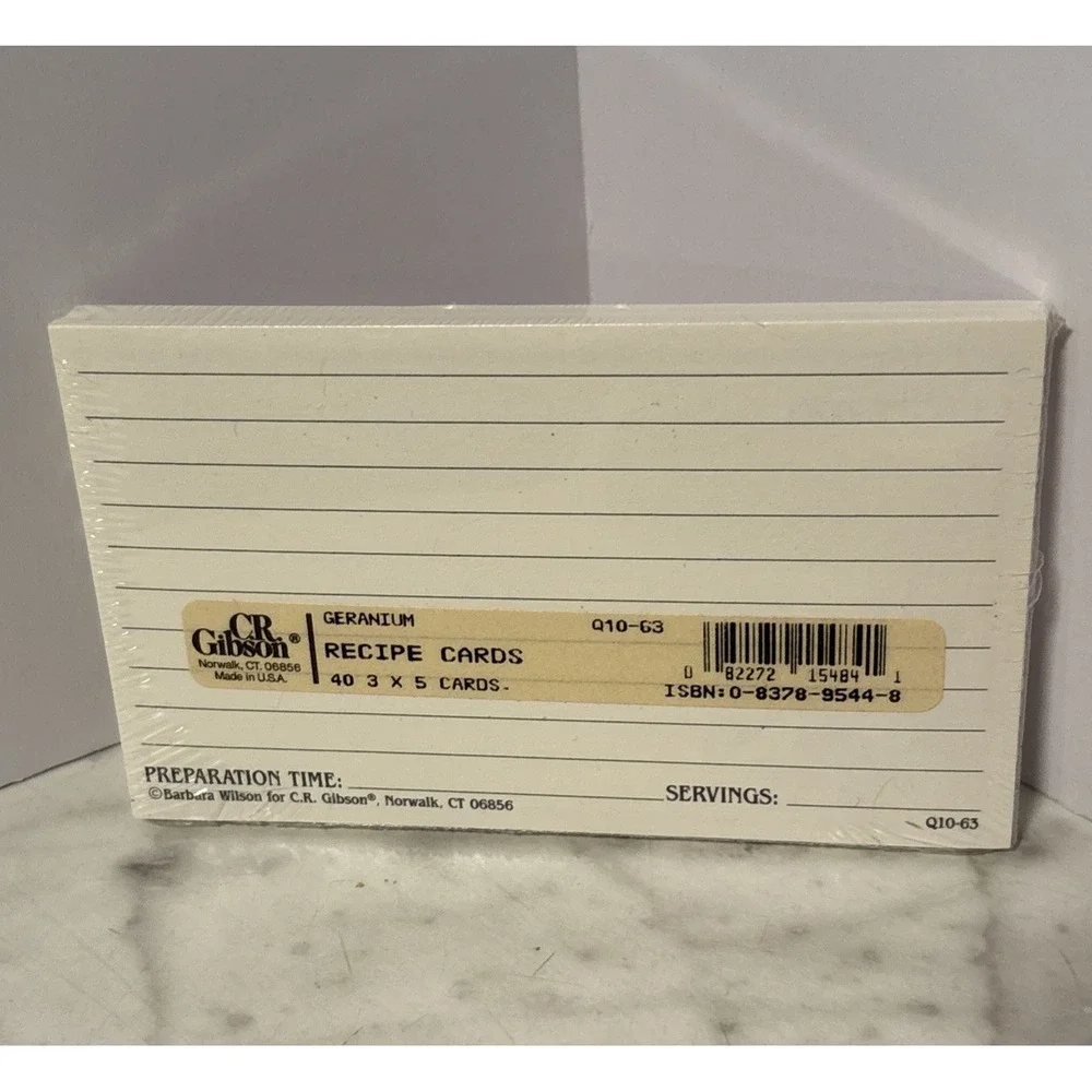 Vintage 70s Plastic Beige Recipe Box With New‎ In Package 40 Recipe Cards